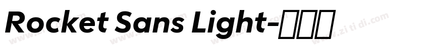 Rocket Sans Light字体转换